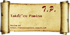 Takács Pamina névjegykártya
